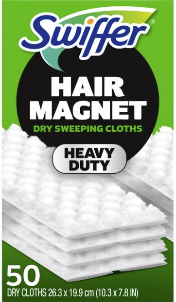 Swiffer Hair Magnet Heavy Duty Dry Sweeping Cloth Refills (50 Count)