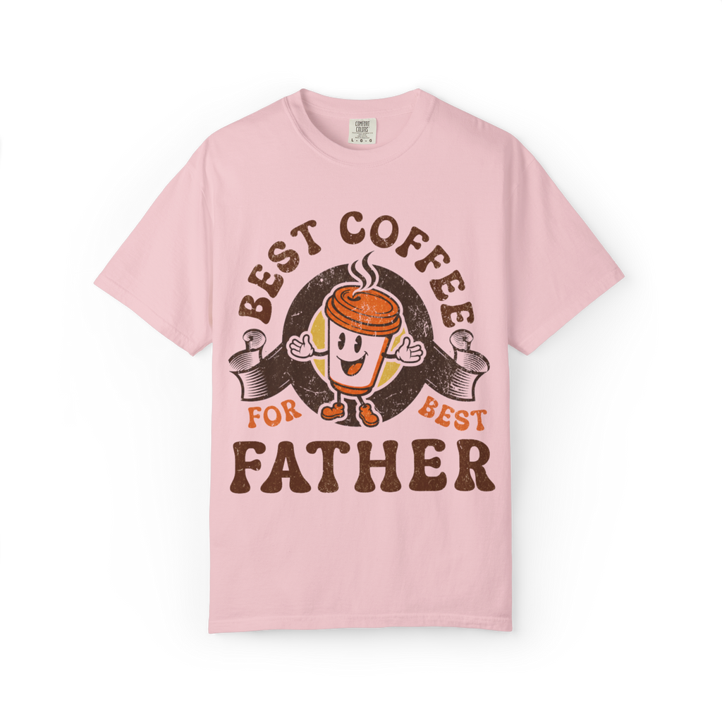 Father Coffee T-Shirt — "Best Coffee for Best Father" Retro Dad Tee