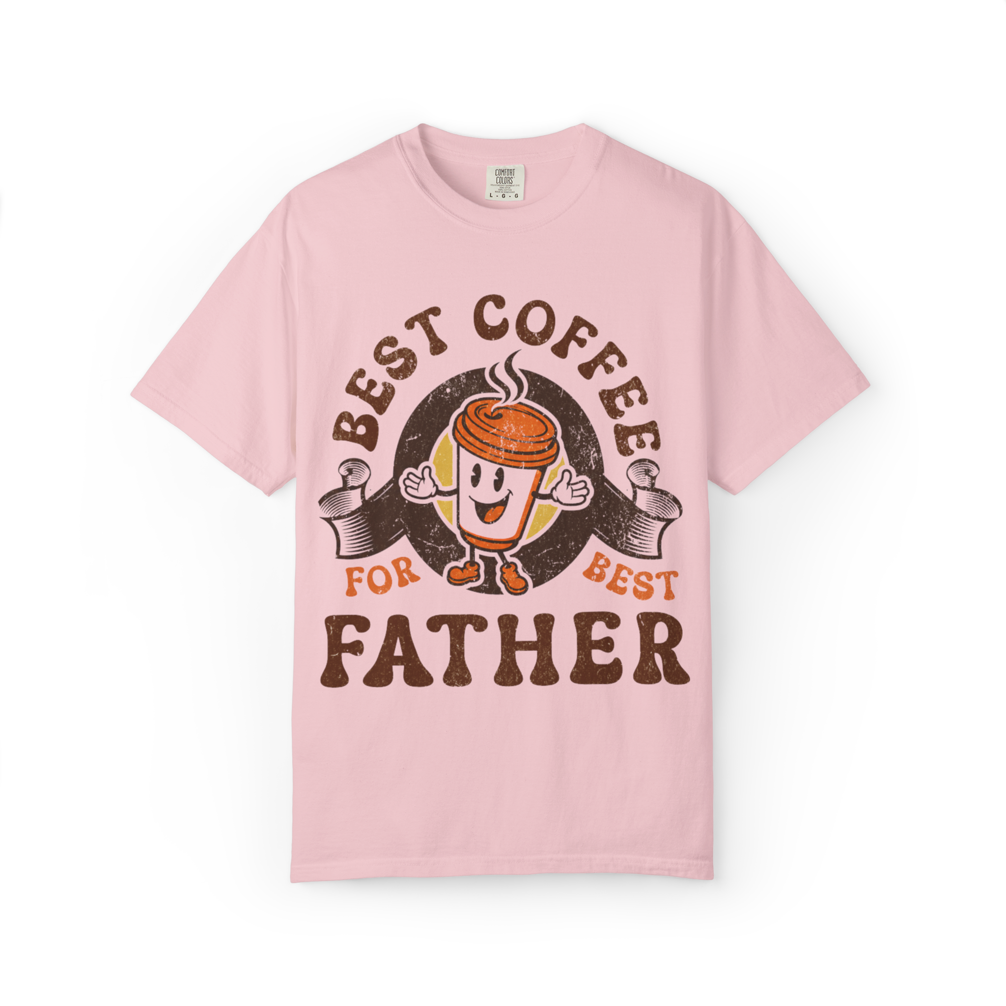 Father Coffee T-Shirt — "Best Coffee for Best Father" Retro Dad Tee