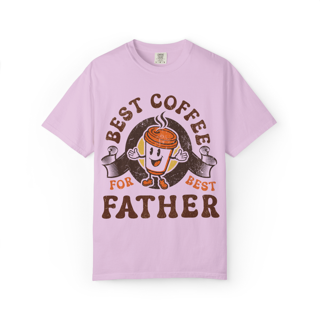 Father Coffee T-Shirt — "Best Coffee for Best Father" Retro Dad Tee