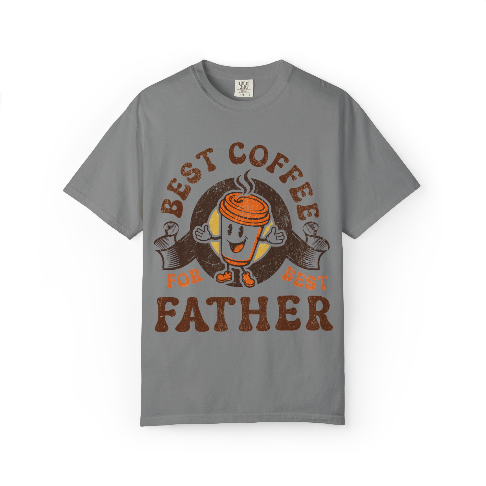 Father Coffee T-Shirt — "Best Coffee for Best Father" Retro Dad Tee