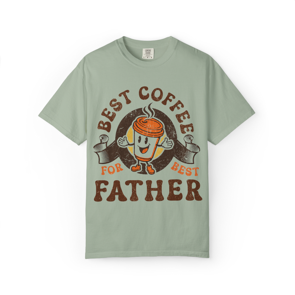 Father Coffee T-Shirt — "Best Coffee for Best Father" Retro Dad Tee