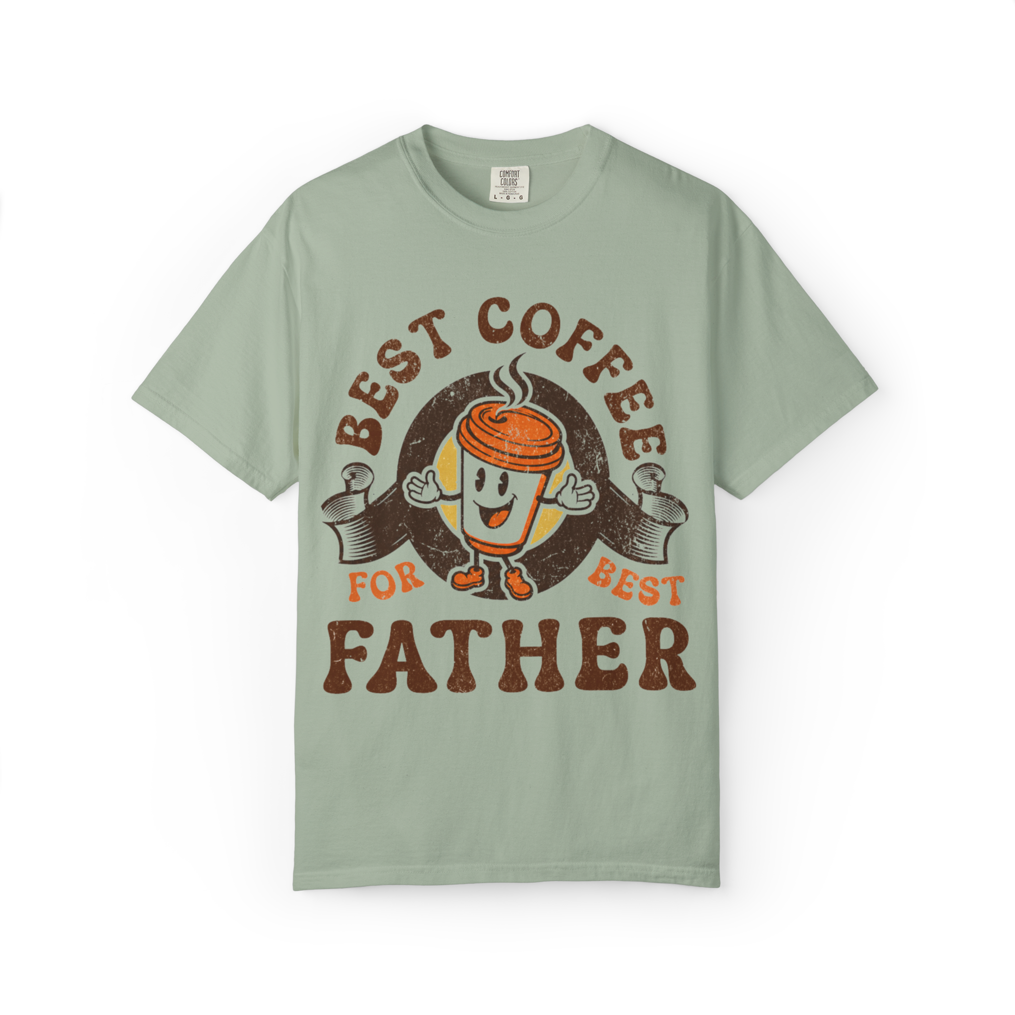 Father Coffee T-Shirt — "Best Coffee for Best Father" Retro Dad Tee