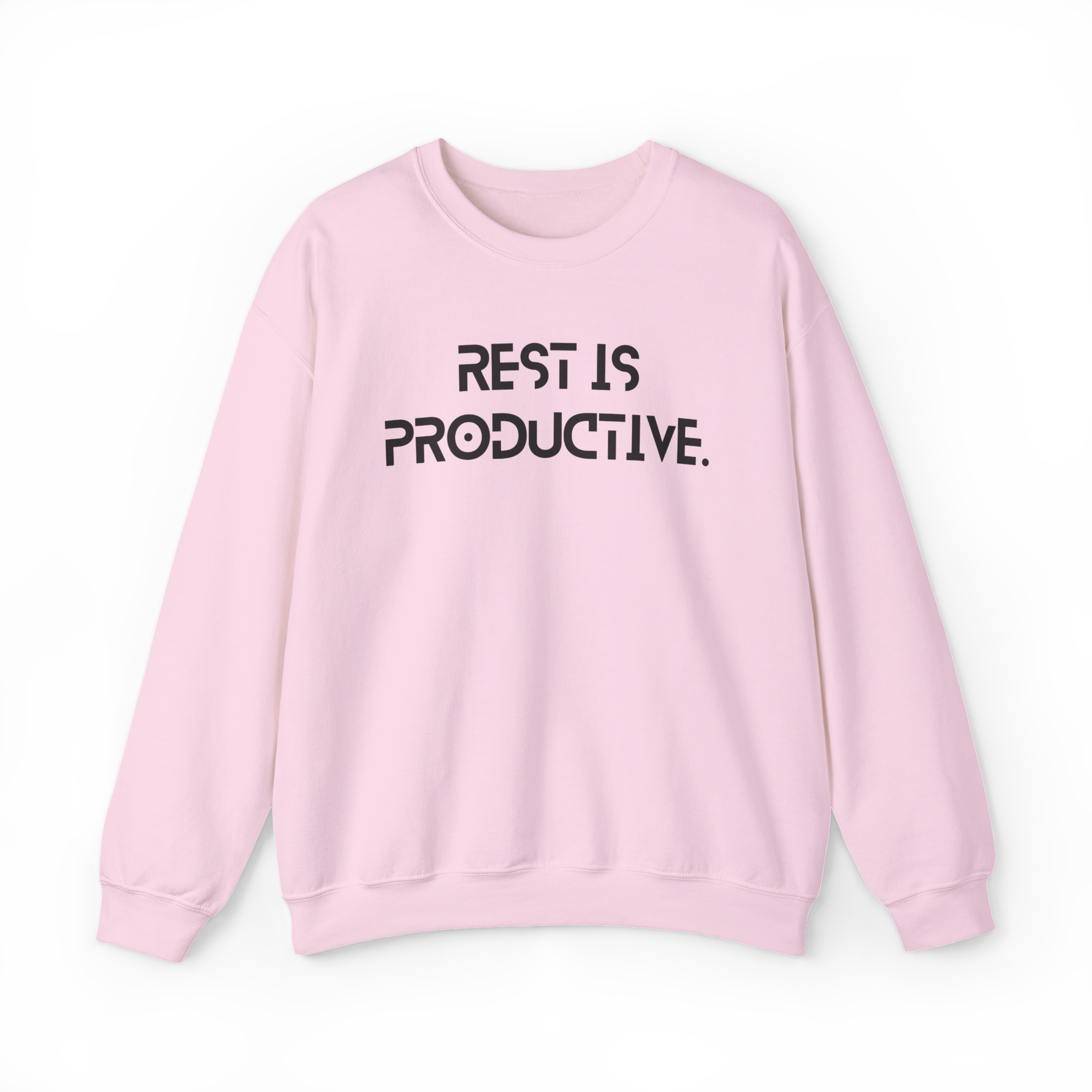 REST IS PRODUCTIVE Sweatshirt — Minimal Comfort Crewneck for Rest & Recovery