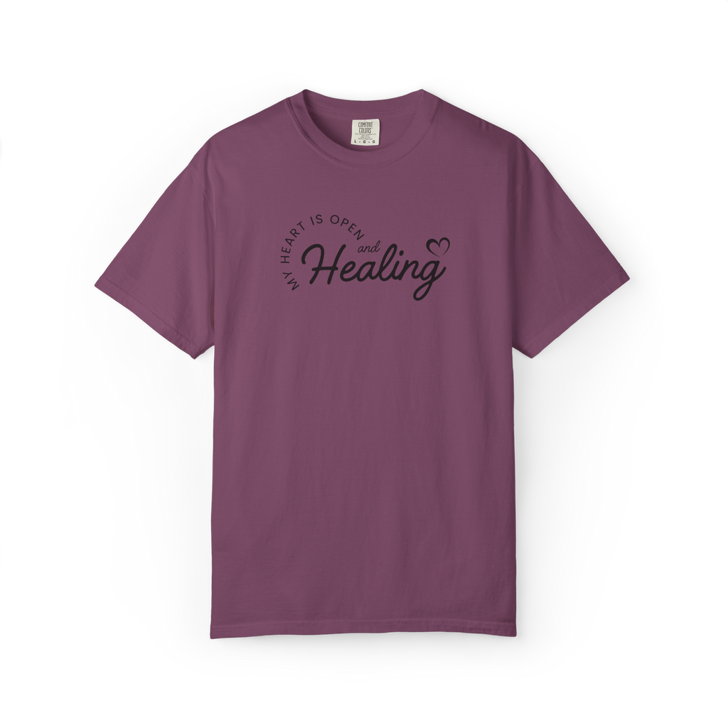 Healing Vibes T-Shirt — If Heart Is Open and Healing Graphic Tee