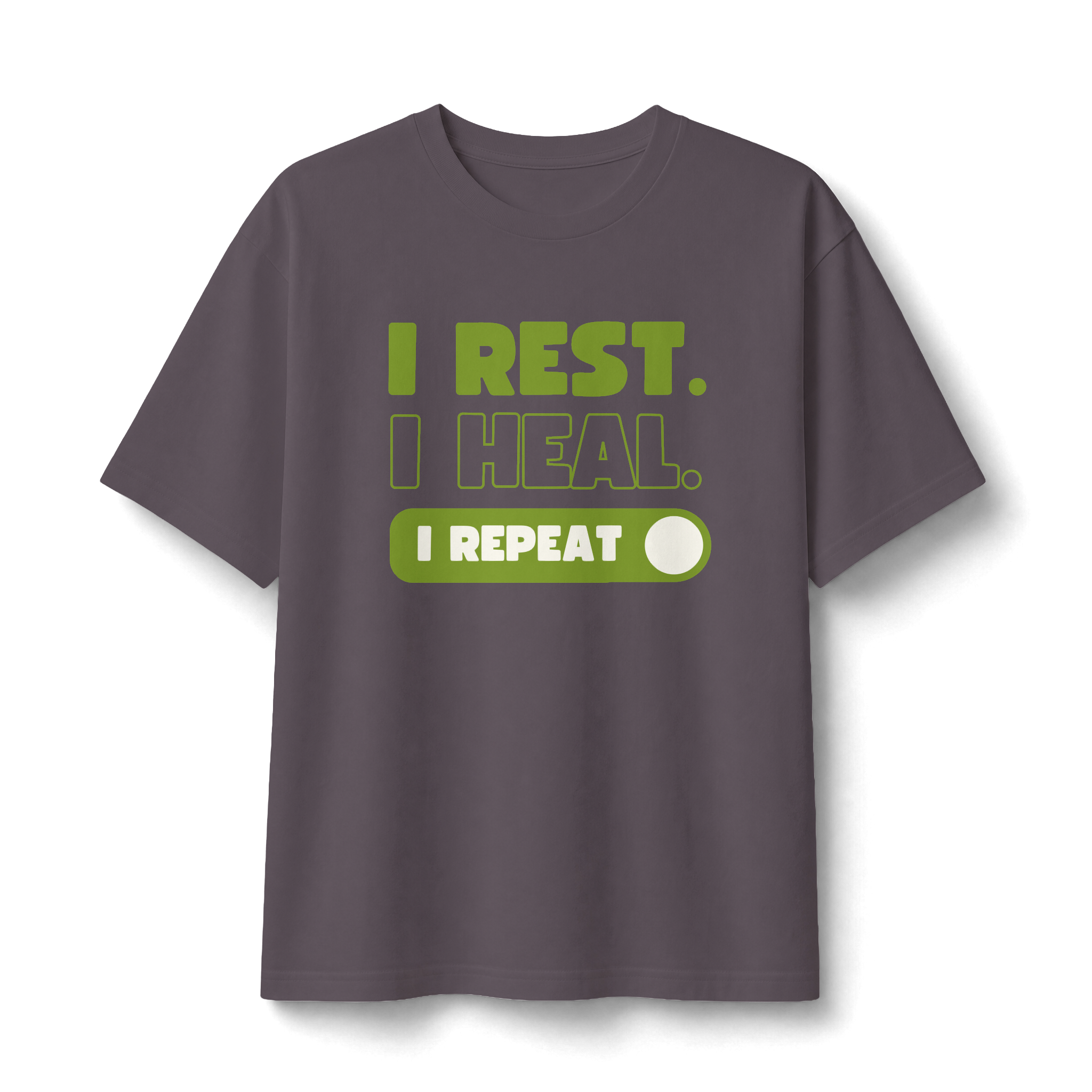 Rest Heal Repeat T‑Shirt — Self‑Care Recovery Graphic Tee
