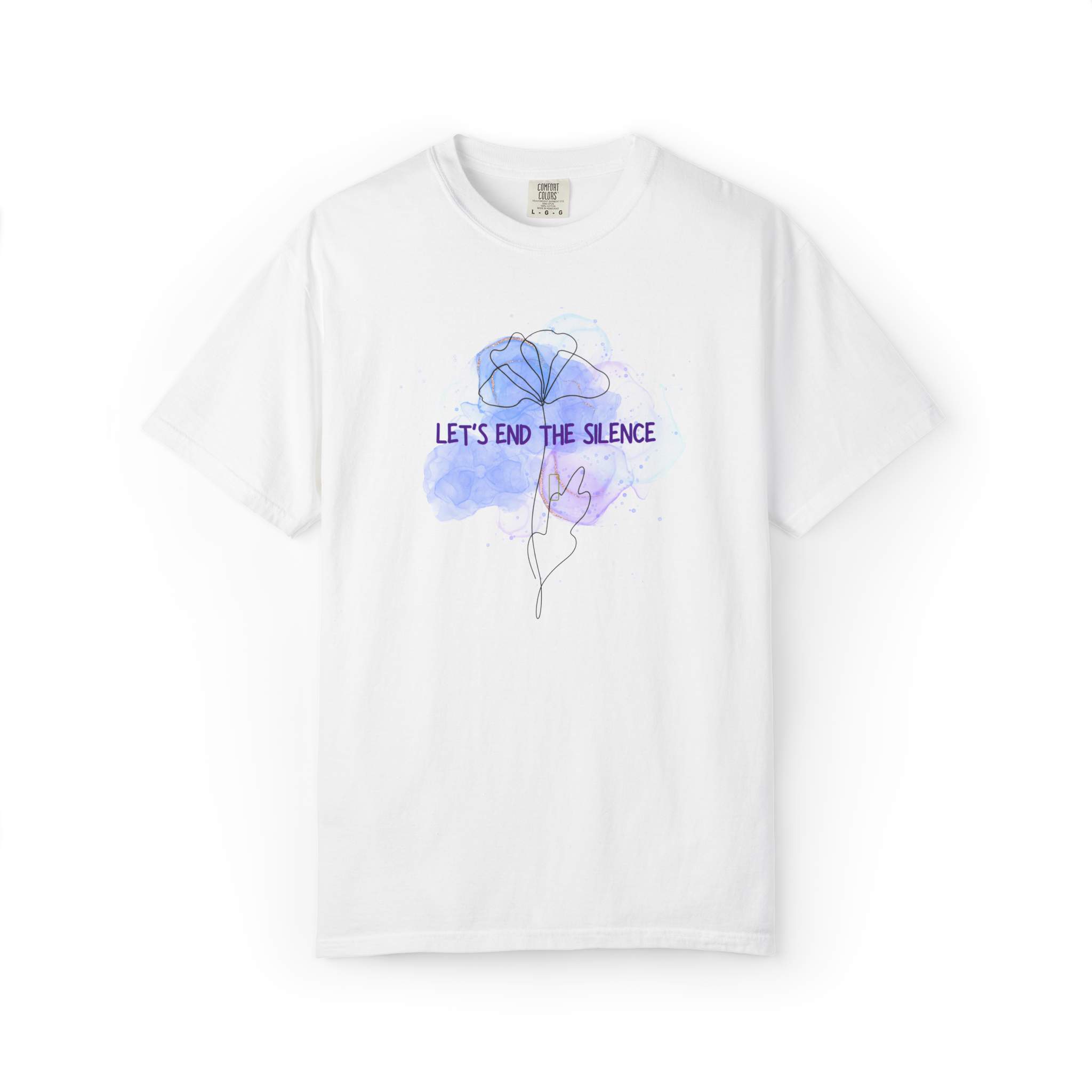 Let’s End The Silence Floral T-Shirt — Mental Health Awareness Tee