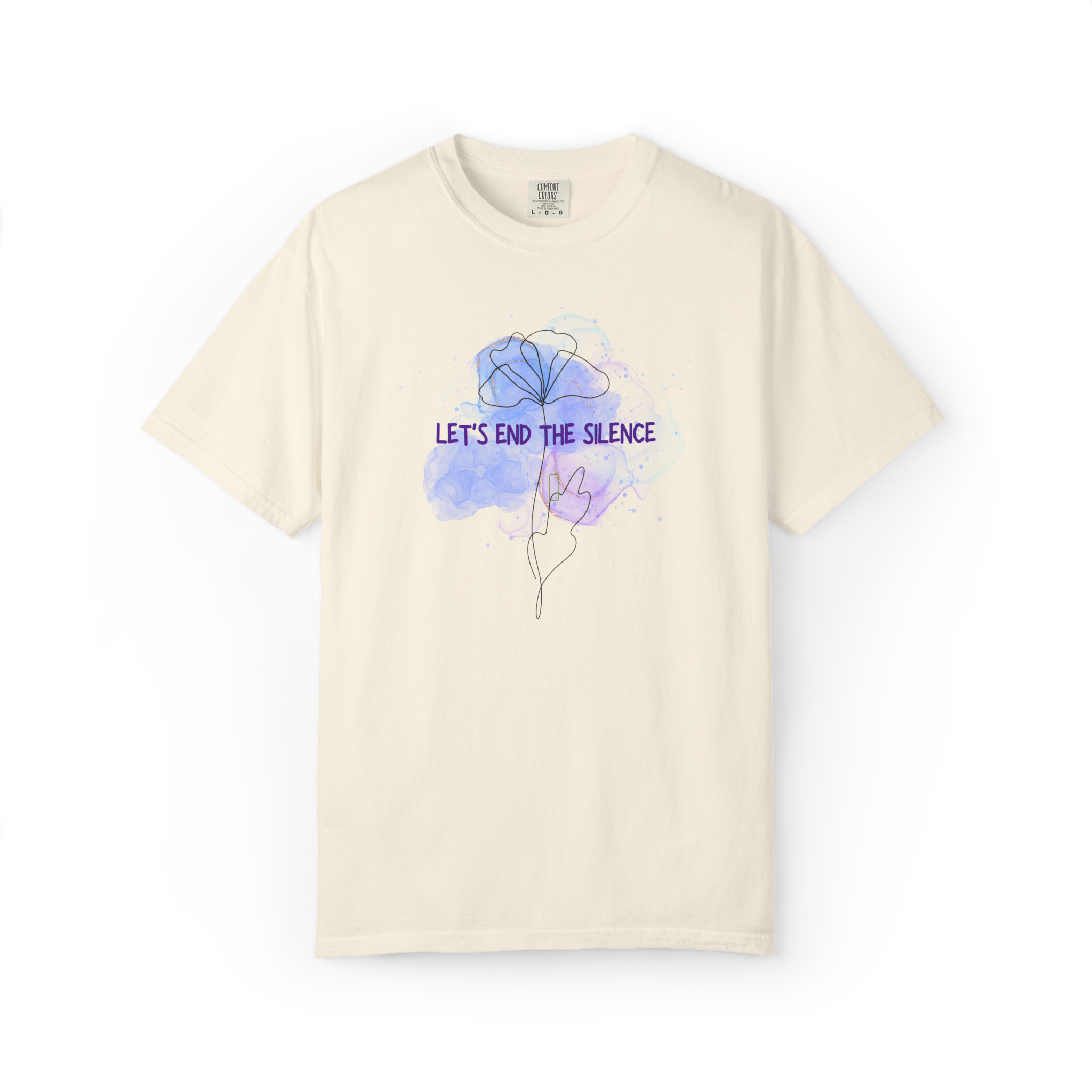 Let’s End The Silence Floral T-Shirt — Mental Health Awareness Tee