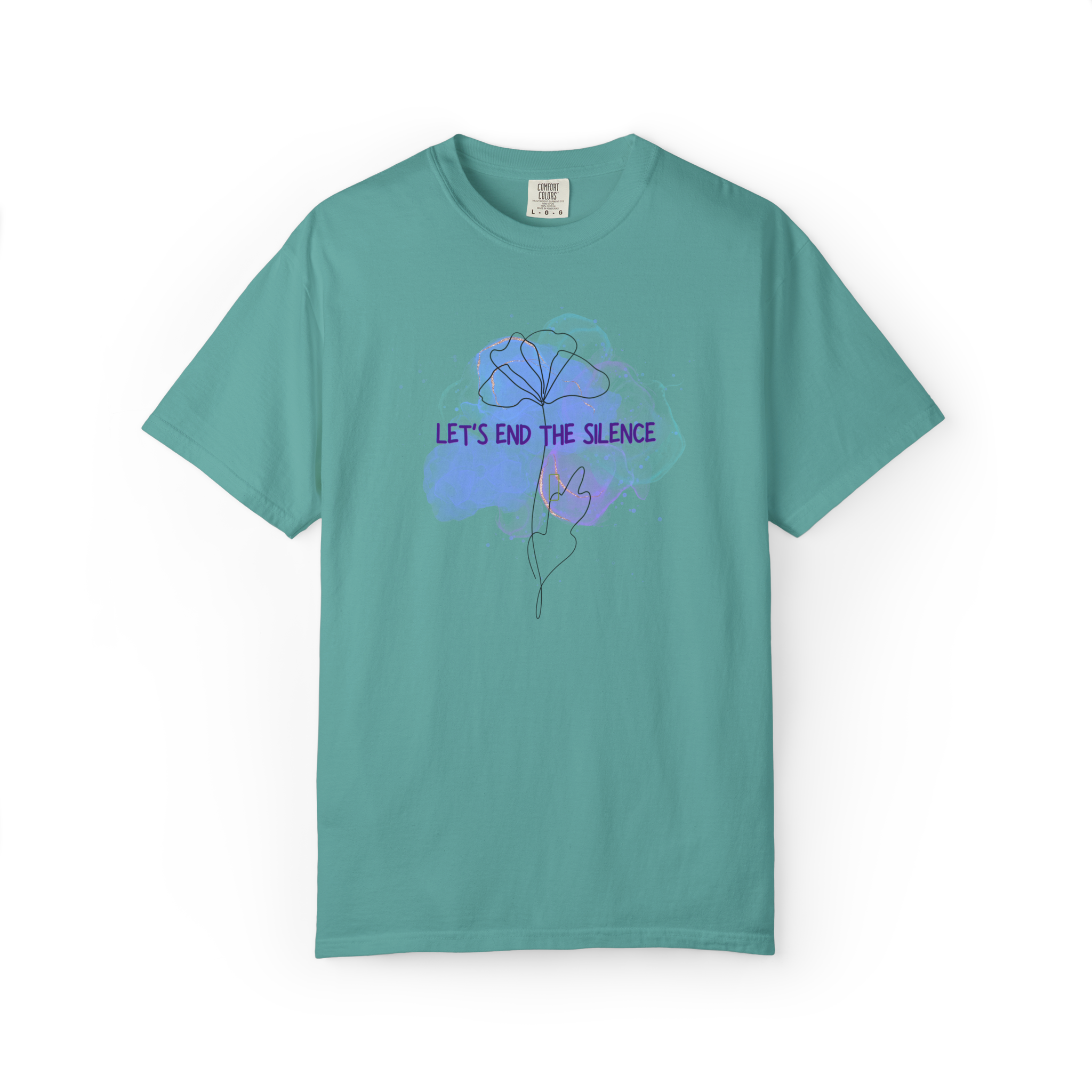 Let’s End The Silence Floral T-Shirt — Mental Health Awareness Tee
