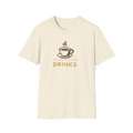 Drinks Coffee Cup T-Shirt — Minimal Café Graphic Tee