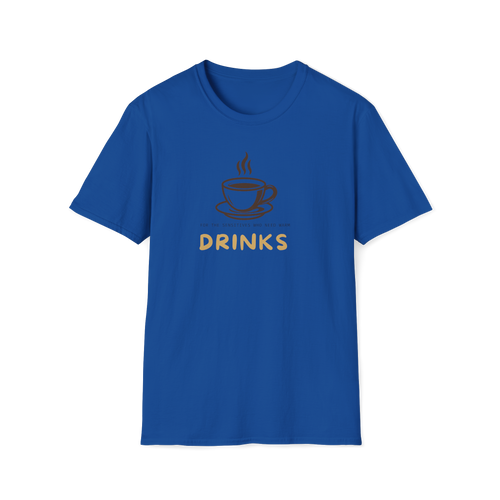 Drinks Coffee Cup T-Shirt — Minimal Café Graphic Tee