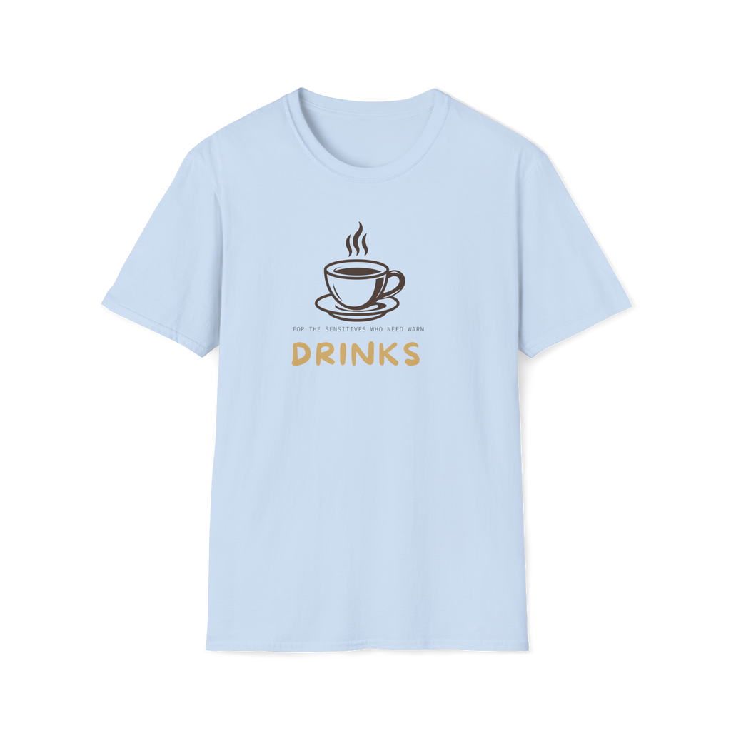 Drinks Coffee Cup T-Shirt — Minimal Café Graphic Tee
