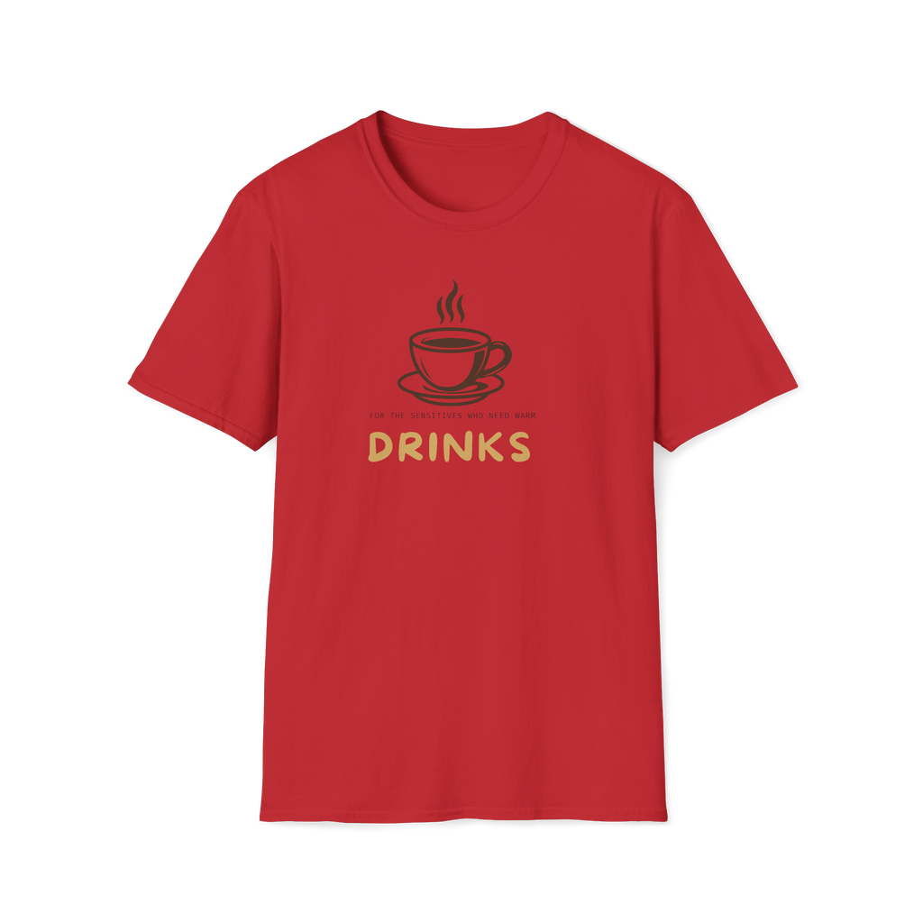 Drinks Coffee Cup T-Shirt — Minimal Café Graphic Tee