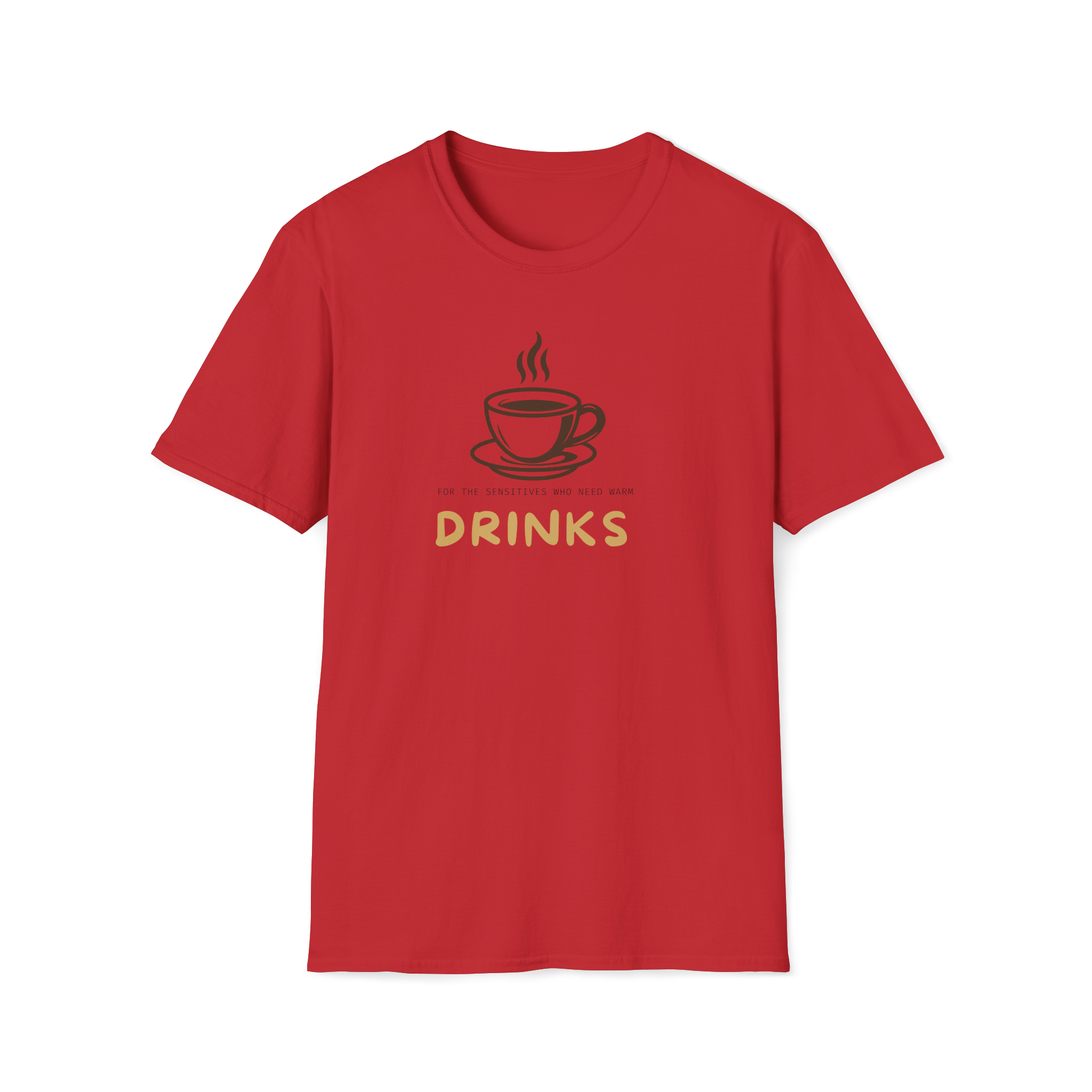 Drinks Coffee Cup T-Shirt — Minimal Café Graphic Tee