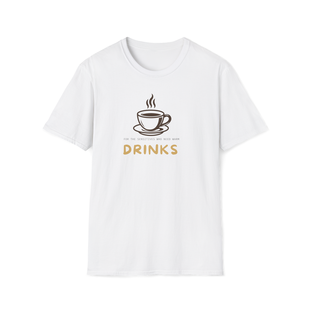 Drinks Coffee Cup T-Shirt — Minimal Café Graphic Tee