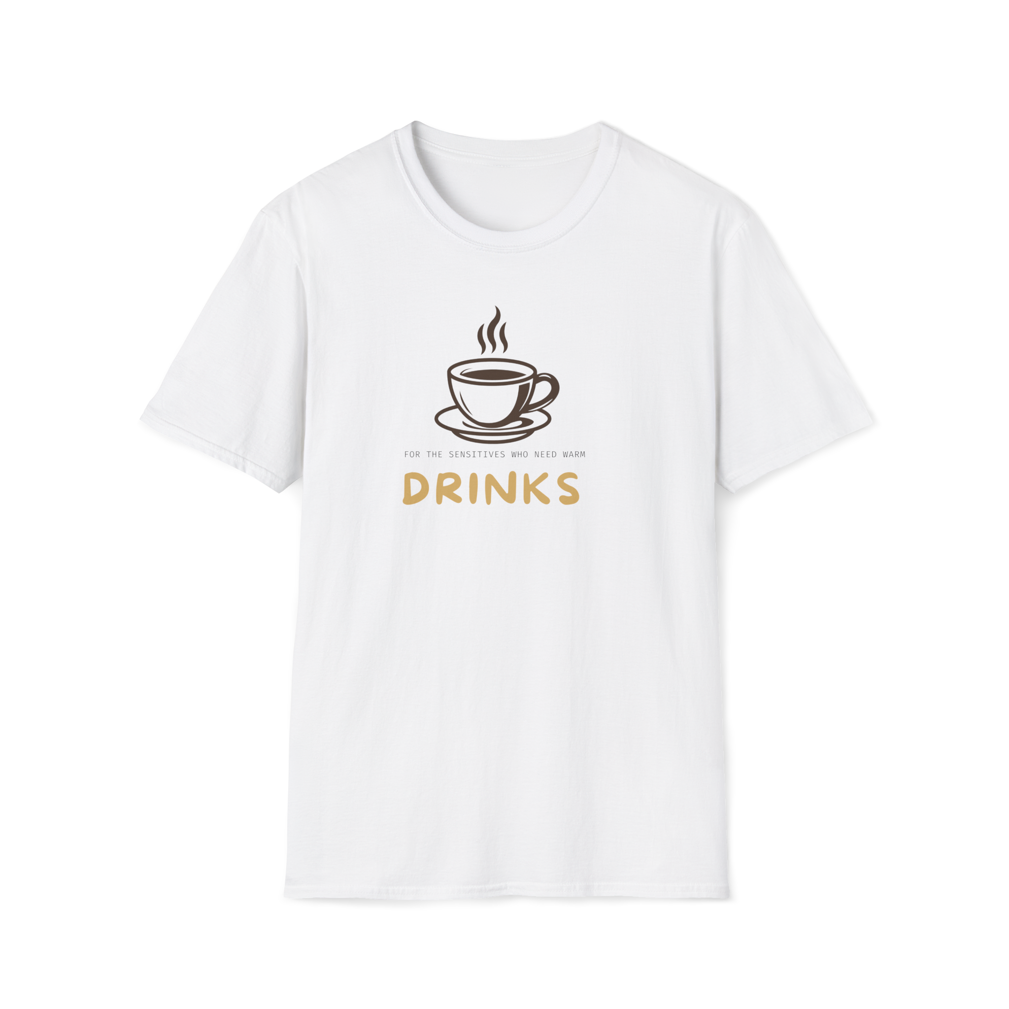 Drinks Coffee Cup T-Shirt — Minimal Café Graphic Tee