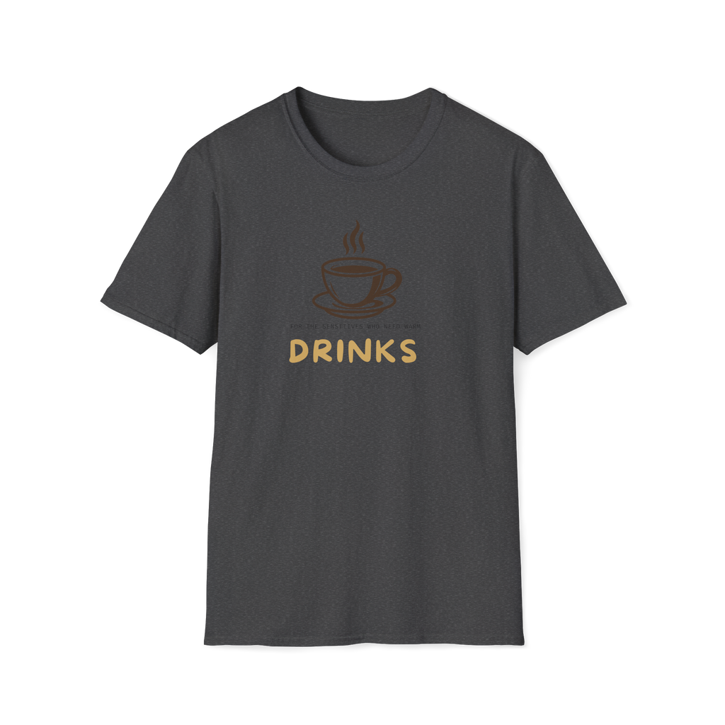 Drinks Coffee Cup T-Shirt — Minimal Café Graphic Tee