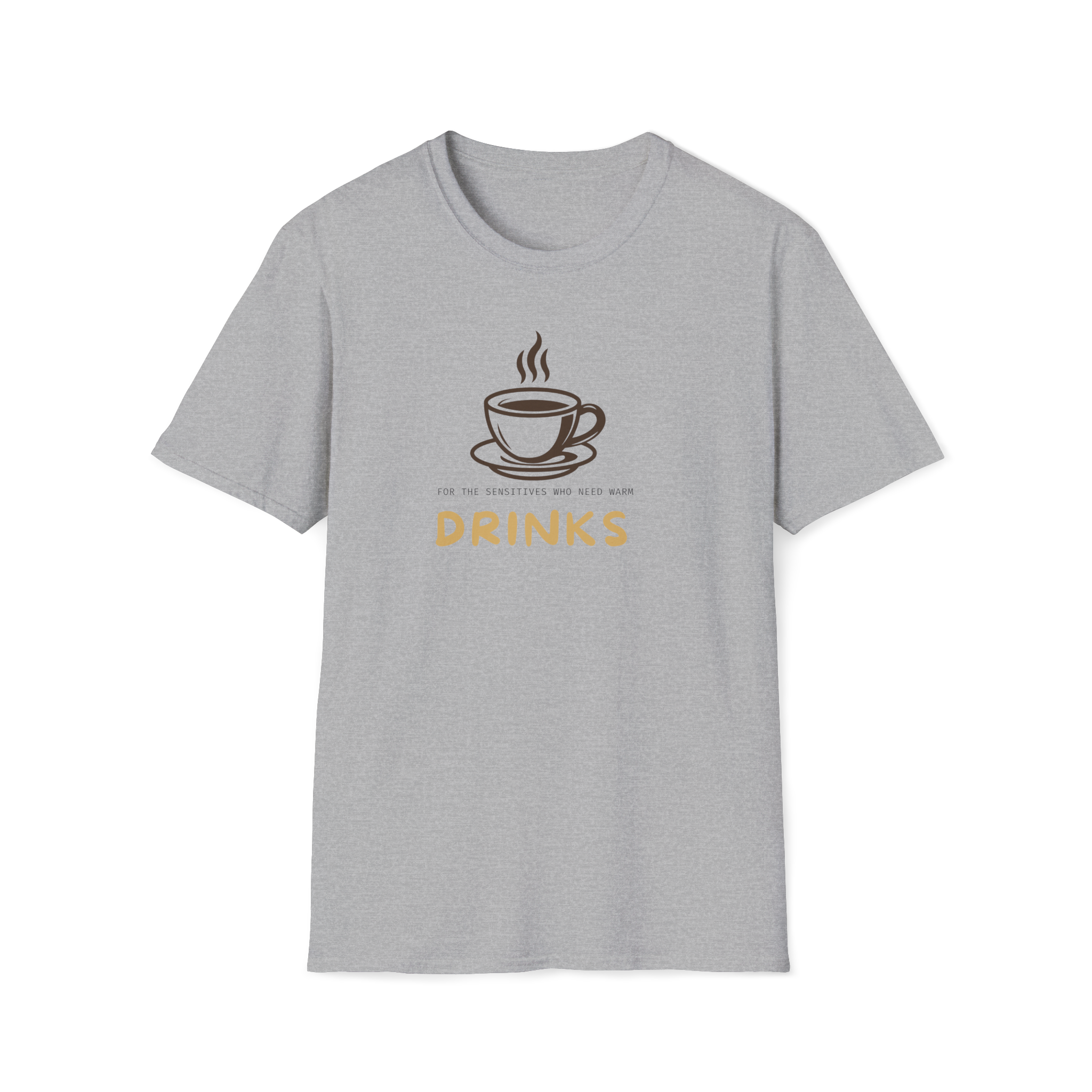 Drinks Coffee Cup T-Shirt — Minimal Café Graphic Tee
