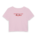 My Feelings Are Valid Strawberry Baby Tee — Women's Cropped Graphic Tee