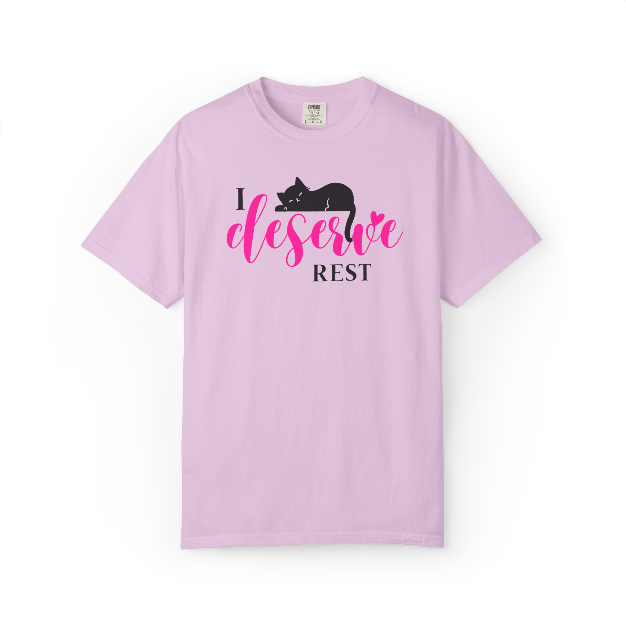 I Deserve Rest T-Shirt — Relaxing Cat Graphic Tee