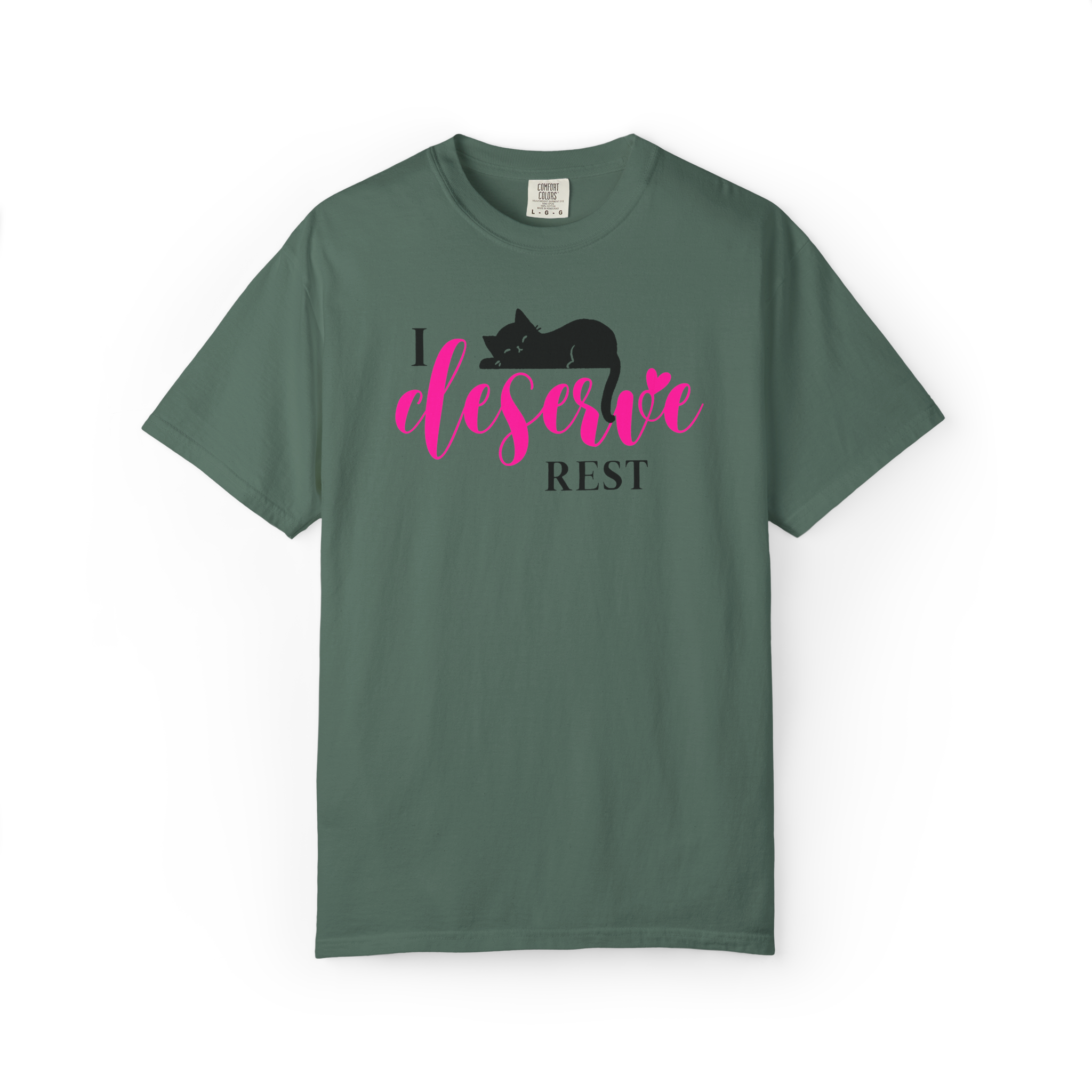 I Deserve Rest T-Shirt — Relaxing Cat Graphic Tee