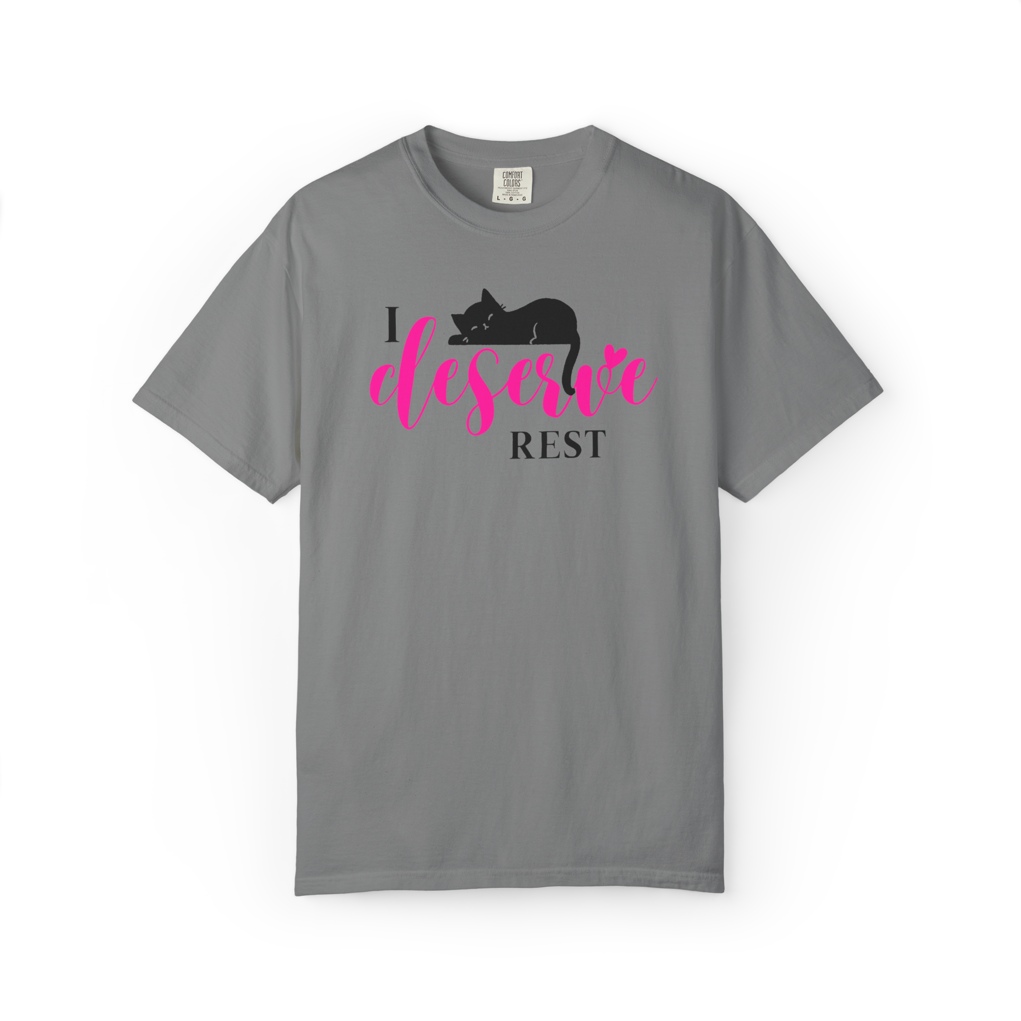 I Deserve Rest T-Shirt — Relaxing Cat Graphic Tee
