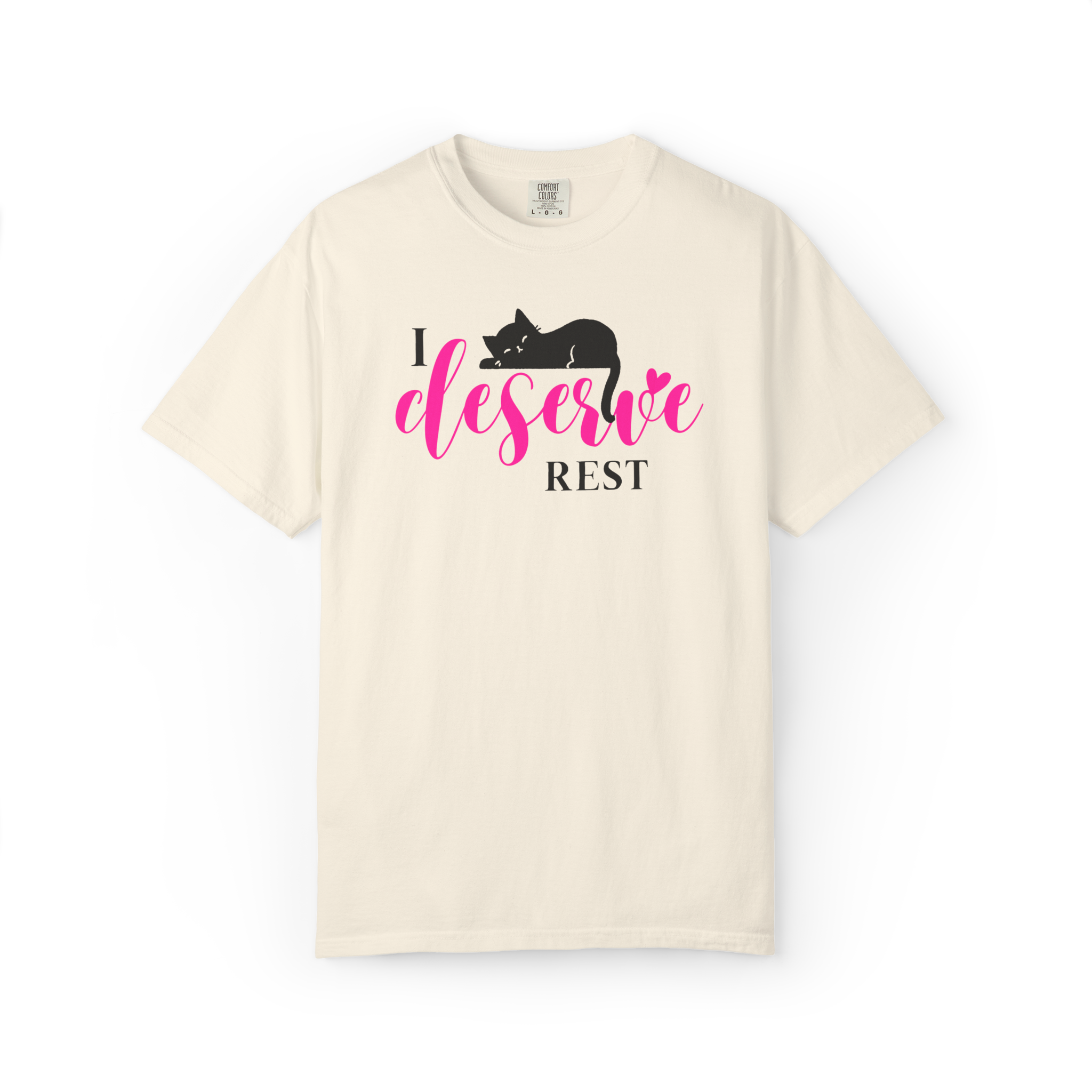 I Deserve Rest T-Shirt — Relaxing Cat Graphic Tee