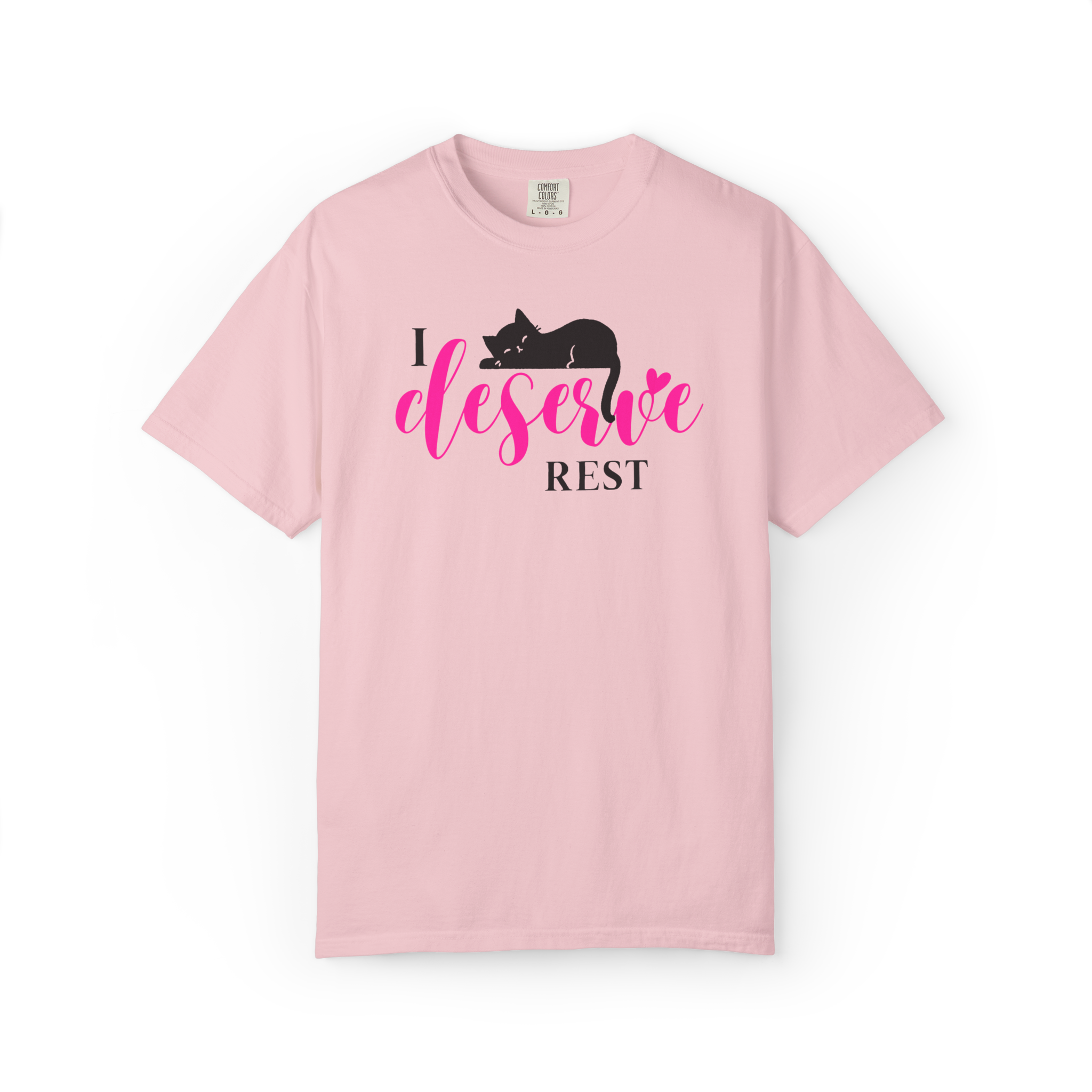 I Deserve Rest T-Shirt — Relaxing Cat Graphic Tee
