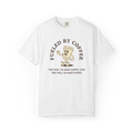 Fueled By Coffee T-Shirt — Retro Running Coffee Cup Graphic Tee