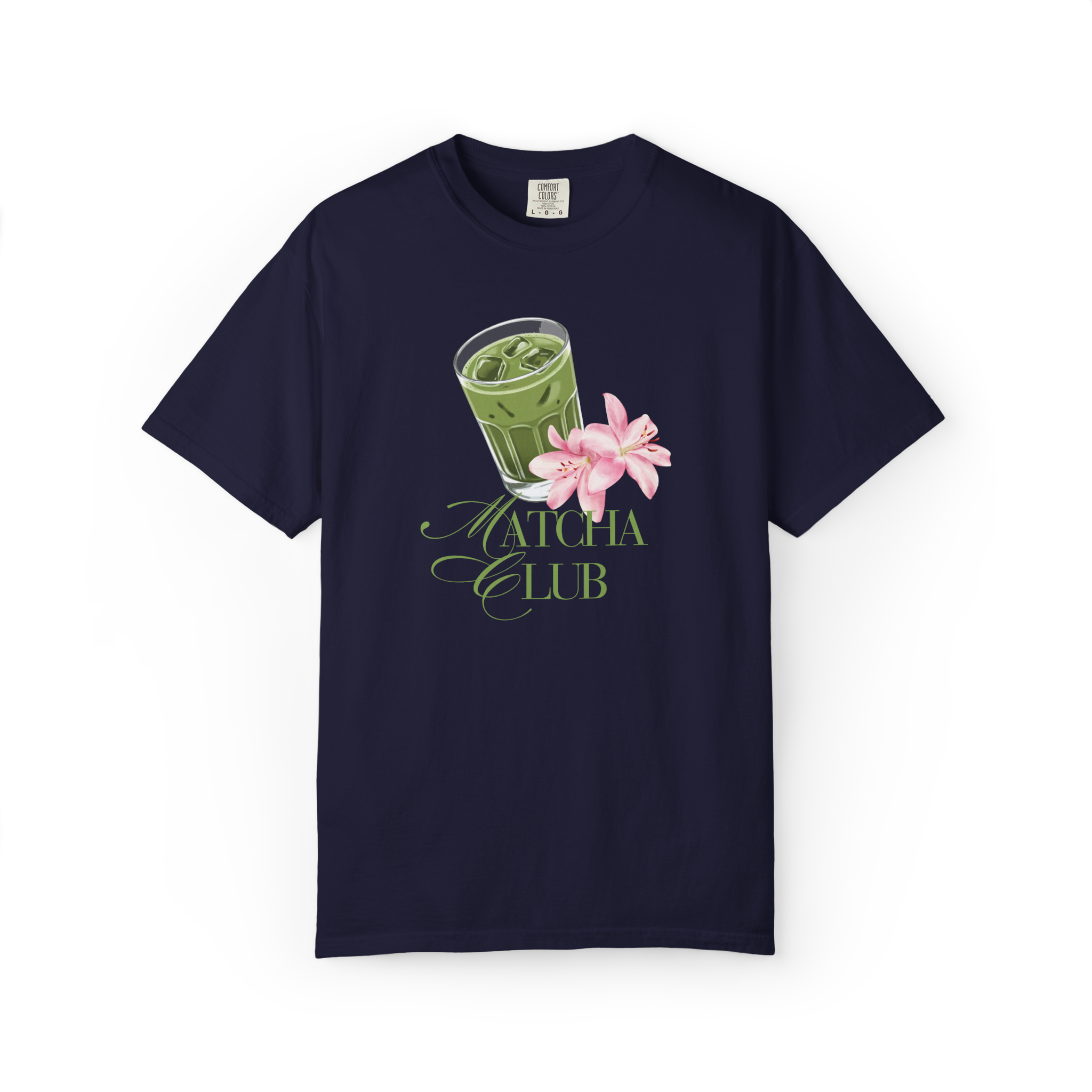 Matcha Club T-Shirt — Floral Iced Matcha Graphic Tee