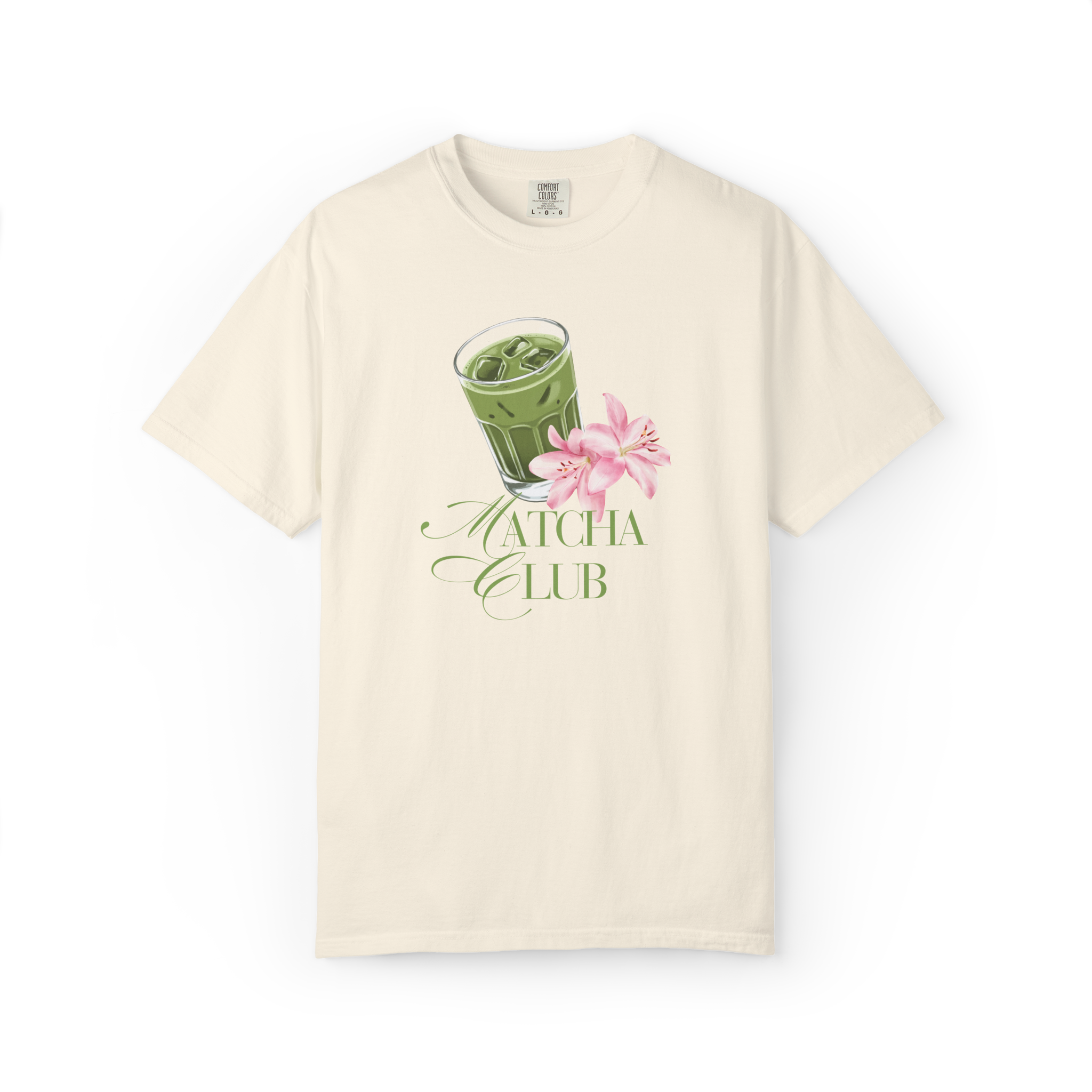 Matcha Club T-Shirt — Floral Iced Matcha Graphic Tee