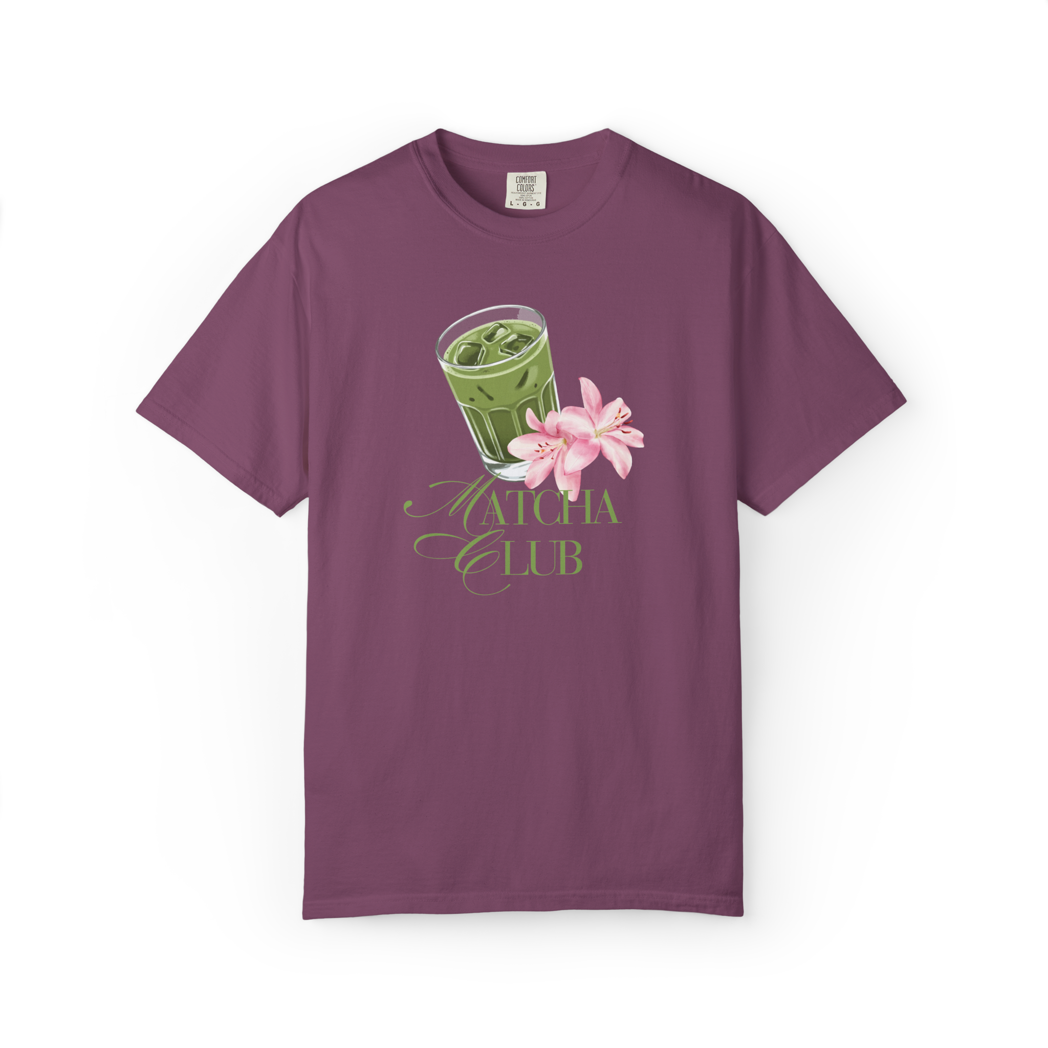 Matcha Club T-Shirt — Floral Iced Matcha Graphic Tee