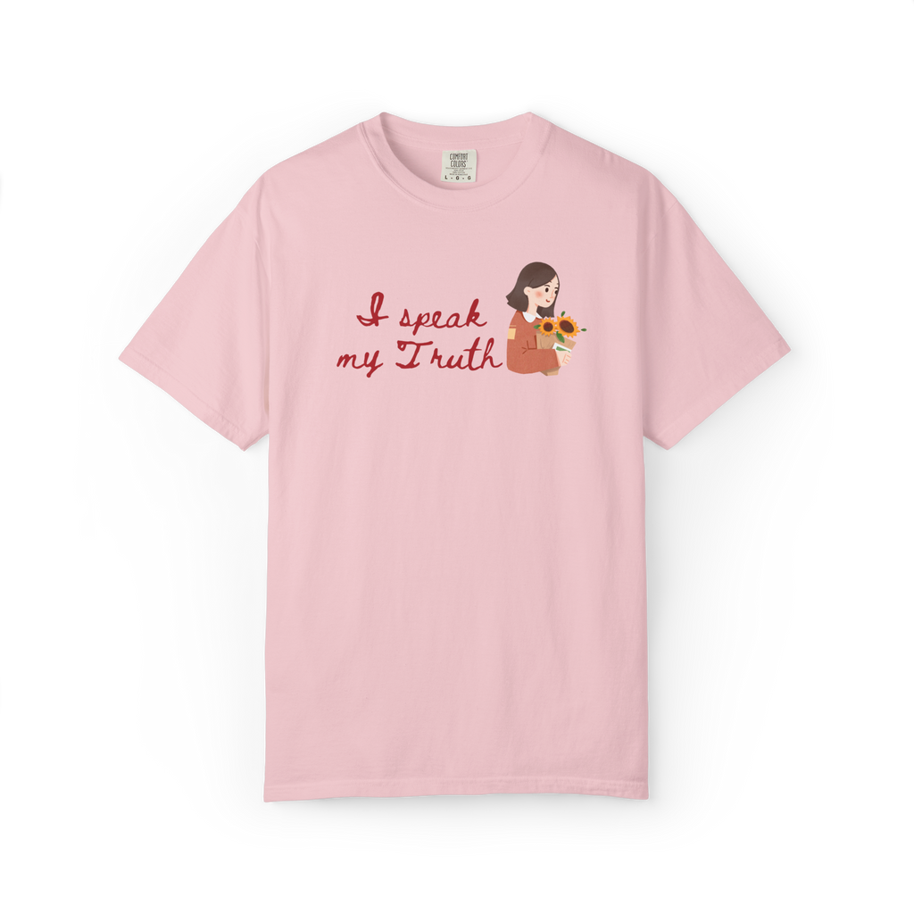 I Speak My Truth T‑Shirt — Women Holding Sunflowers Graphic Tee