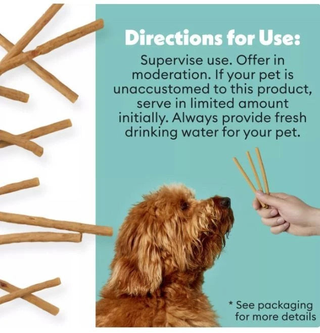 Wiggles & Wags Meaty Slim Sticks made with Salmon 6oz bag new