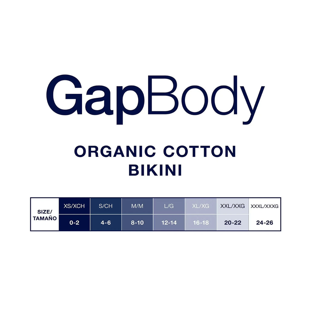 GapBody Women's 5-Pack Organic Cotton Stretch Bikini Pink Pack - Large