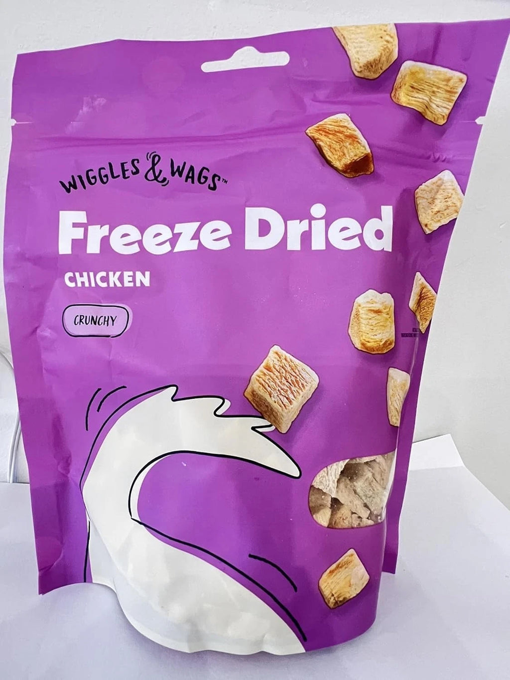 Wiggles & Wags Freeze Dried Chicken Dog Treats 5 oz Single Ingredient Crunchy