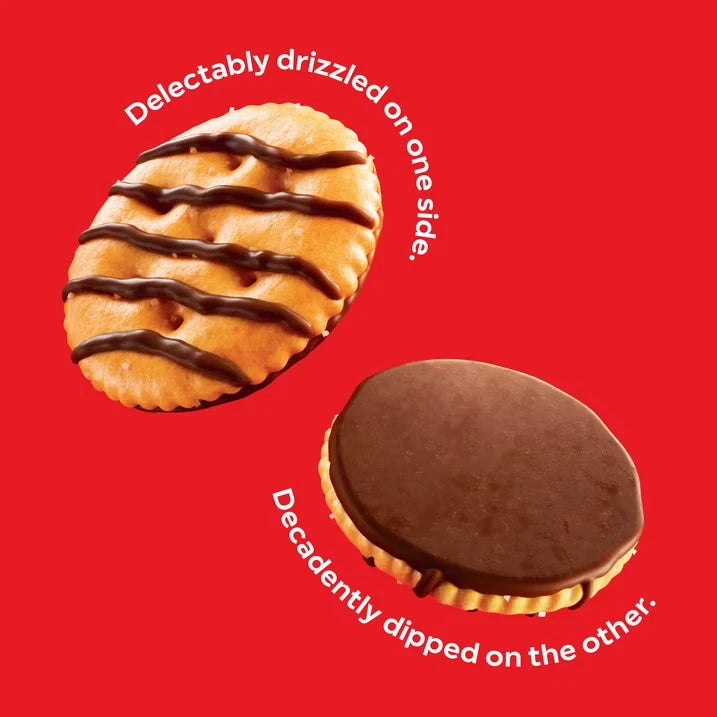 RITZ Drizzled Minis Fudge Crackers 10 Pack Sweet Salty School Lunch Snacks