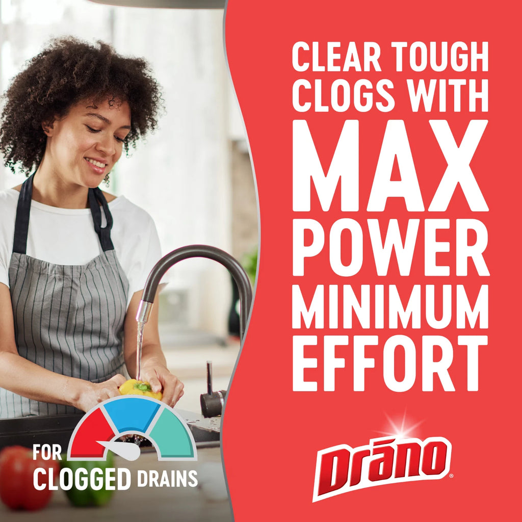 Drano Max Gel Drain Clog Remover 160 oz 2 Pack Kitchen Bathroom Drain Cleaner
